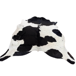 Piękna SKÓRA BYDLĘCA łaciata czarno-kremowa skóra z krowy