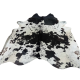 Piękna SKÓRA BYDLĘCA Dalmatyńczyk czarno-biały skóra z krowy GIGANT