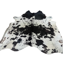 Piękna SKÓRA BYDLĘCA Dalmatyńczyk czarno-biały skóra z krowy GIGANT