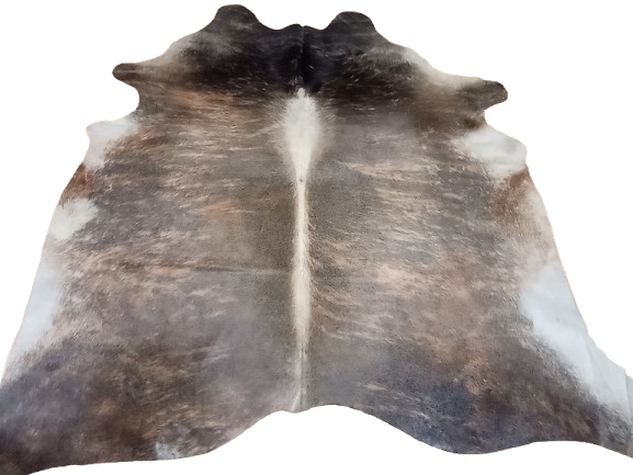 Naturalna skóra bydlęca 22x215 cm rozłożona w dużym salonie - TYGRYS - dekoracyjneskory.pl