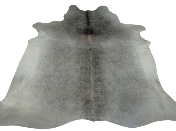Naturalna skóra bydlęca 235x220 cm rozłożona w dużym salonie  - dekoracyjneskory.pl